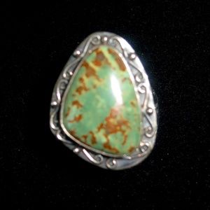 MINE FINDS JAY KING (DTR) Natural Turquoise Sterling Ring Vintage MAKE OFFER!